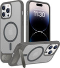 Temdan Magnetic Compatible with iPhone 14 Pro Max Case, [Built-in Invisible Kickstand][Compatible with MagSafe] [Military Grade Shockproof] Slim Translucent Matte Phone Case for iPhone 14 Pro Max 6.7" by Temdan