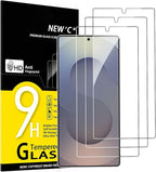 NEW'C 3 Pack Designed for Samsung Galaxy S25 Ultra Screen Protector Tempered Glass, Bubble Free, Ultra Resistant by NEWC