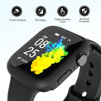 2 Pack Tempered Glass Case Compatible for Apple Watch, Hard PC Screen Protector Overall Protection Lightweight Scratch (Black(2-Pack), 38mm) - Image 4