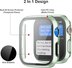 6 Pack Case for Apple Watch SE (2nd) Series 6/SE/5/4 40mm with Tempered Glass Screen Protector, BHARVEST High Definition Scratch Resistant Hard PC Bumper Cover for Apple Watch Accessories, 40mm - Image 3