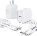 USB C Charger Type C Fast Charging 2 Pack 25W Chargers Block with 2 Pack 6FT USB C to C Cable for iPhone 17 Pro/Pro Max/Air/16 15 Pro/Pro Max/Plus/iPad/Samsung Series and More by ChargingExpertBesideYou