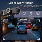 4 Channel Dash Cam for Cars Front Rear Inside & Left Right,360° Dash Cam Front Rear Inside & Left Right, 4K+1080P*3 FHD Car Camera, 5GHz WiFi & App Control,24H Parking Mode,G-Sensor,Loop Recording - Image 2