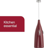 Zyliss Handheld Electric Milk Frother Wand - Versatile Drink Mixer - Frother for Coffee, Cappuccinos, Lattes or Shakes for Perfect Foam, Hot or Cold - Red - Image 3
