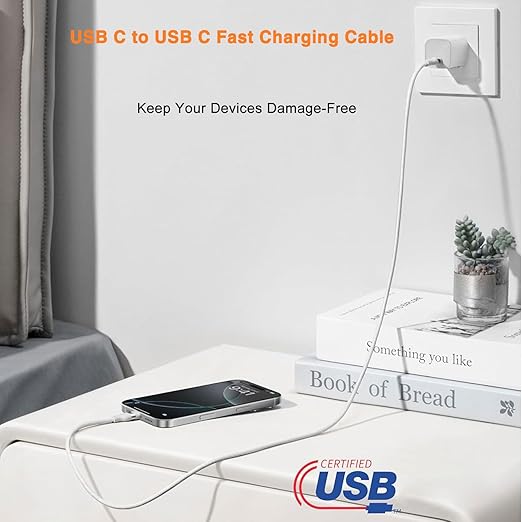 240W MacBook Charger Cord USB C to C Super Fast Charging Cable Type-C Braided Compatible MacBook Pro Air Charging Cord/iPhone 16/15/17 Pro Max 17E, iPad, Samsung Galaxy S26 Ultra A17 A16 [6FT 2-Pack] - Image 6