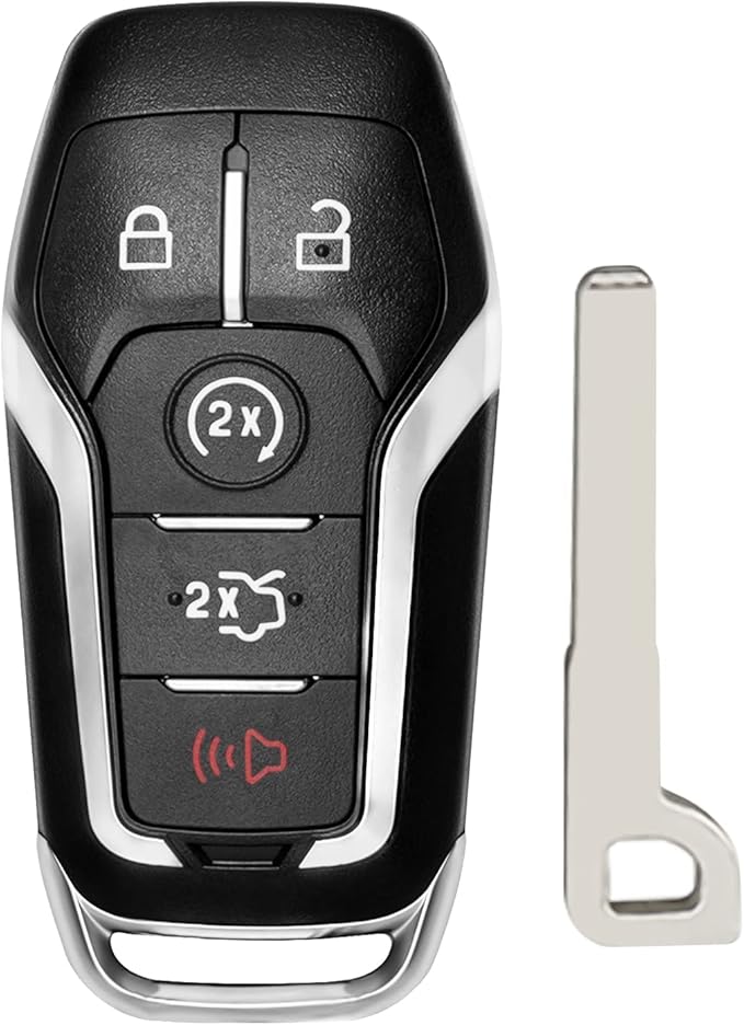 Key Fob Replacement for Ford: 5-Button Keyless Entry Remote Start Control for Ford Mustang Fusion Explorer Edge Lincoln MKC MKX MKZ, Compatible with FCC ID: M3N-A2C31243300 P/N:164-R7989, 902 mHz by CAUORMOTE