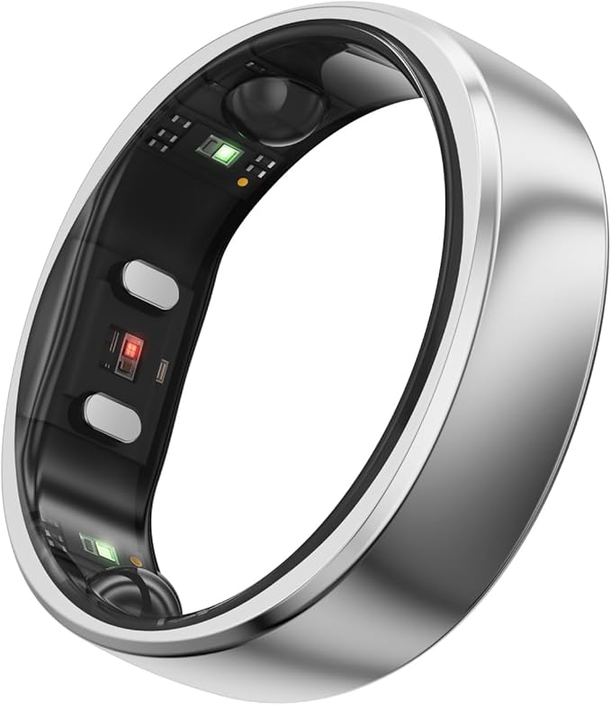 RingConn Gen 2, World’s First Smart Ring with Sleep Apnea Monitoring, No APP Subscription, 12-Day Battery Life, Stress/Heart Rate/Women's Health Tracker, Android & iOS Compatible (Silver, Size 6) by RingConnSmartRing
