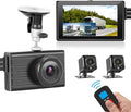 VSYSTO 3-Channel Car Dash Cam WiFi 3.0" Monitor Front 1080P w/HD Separated Side View IPX7 Waterproof IR Night Vision Cameras for Semi Truck Trailer Pickup(Wireless Remote/G-Sensor/Max 256GB Support) by VSYSTO-Dash-Cam
