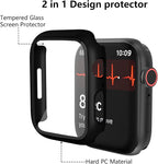 5 Pack Case with Tempered Glass Screen Protector for Apple Watch Series 9 8 7 45mm, PC Hard Ultra-Thin Slim Fit Scratch Resistant Bumper Protective Cover for iWatch S9 S8 S7 45mm Accessories - Image 2