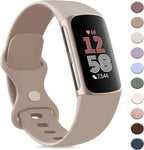 AK Sport Band Compatible with Fitbit Charge 6 Bands / Fitbit Charge 5 Bands Women Men, Classic Soft Replacement Straps Wristbands for Fitbit Charge 6 / 5 Advanced Fitness & Health Tracker (Milk by AK