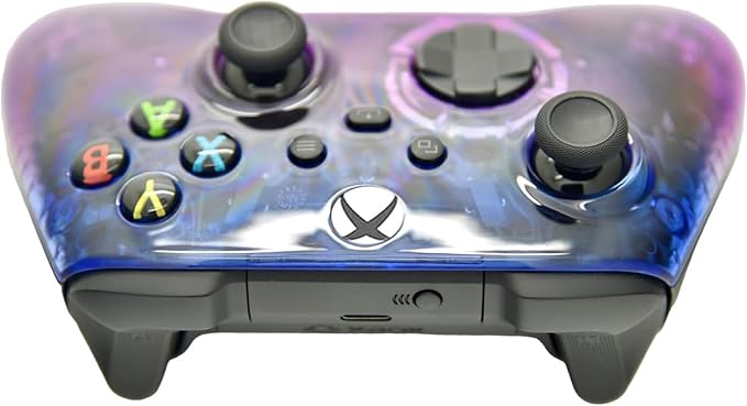 Wireless Custom Controller Compatible with PC, Windows 10+, Series X/S & One (Series X/S Clear Blue & Purple) - Image 4