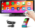 Podofo 10.26inch Wireless Carplay Screen for Car,Wireless Carplay Android Auto,1080P IPS Touch Screen 2 Bluetooth/Hands-Free/GPS/FM/Aux/TF Card/MirrorLink/Camera Not Included by podofo