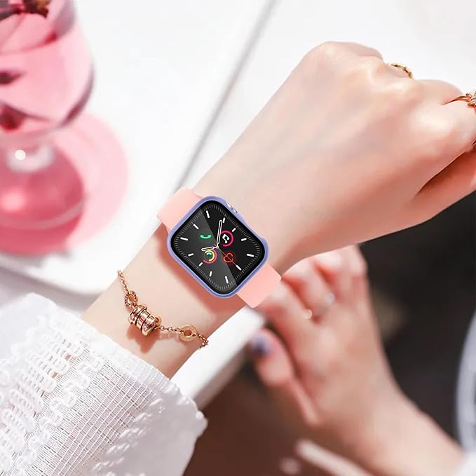 Hard Case for Apple Watch Series 9 Series 7 8 45mm [Full Protection], Built-in Screen Protector [Touch Sensitive] Slim Bumper Cover for iWatch S9/S8/S7 Accessories 45mm, Lilac - Image 7