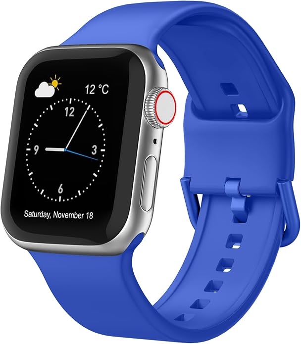 Sport Band Compatible with Apple Watch Bands 49mm 46mm 45mm 44mm 42mm 41mm 40mm 38mm, Soft Silicone Replacement Strap with Classic Clasp for iWatch Series 11 10 9 8 7 6 5 4 3 2 1 SE Ultra Women Men by Recoppa