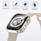 4 Pack Compatible with Apple Watch Waterproof Case 44mm Series 6/5/4/SE with Tempered Glass Screen Protector, 2 in 1 Full Coverage Bumper Protective Cover for iWatch Accessories 44 mm - Image 3