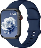 Sport Silicone Band Compatible with Apple Watch Bands 40mm 38mm 41mm 44mm 45mm 46mm 42mm 49mm for Women Men, Soft Wristband Water-proof Strap for iWatch Bands Series 11 10 9 8 7 6 5 4 3 2 1 Ultra SE by HEARTBOOM
