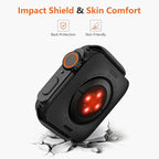 amBand 3 in 1 Metal Case Compatible with Apple Watch Series SE 3/SE 2/SE 6/5/4 44mm, W1 Protector Rugged Bumper with Watch Crown + Back Cover, Black - Image 5