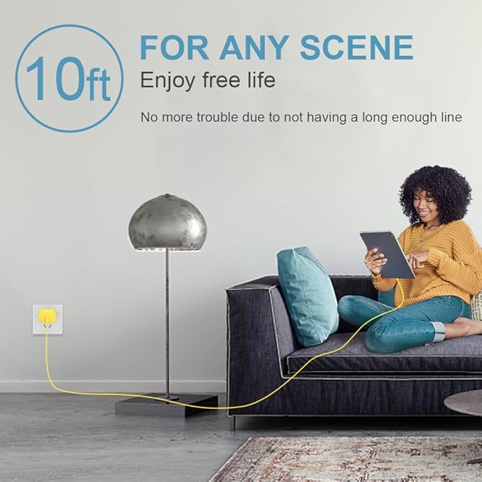 iPhone Charger Fast Charging 10FT iPhones 17 16 15 Charger 3 Pack Type C Chargers USB C Charger Compatible with iPhone Air 17/17 Plus/17 Pro/17 Pro Max/16/16 Plus/16 Pro/16 Pro Max (Yellow) - Image 7