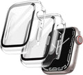 JETech Case with Screen Protector for Apple Watch Series 9 8 7 41mm, Overall Protective Cover, Built-in Tempered Glass Film High Sensitivity, 2 Pack (Clear) by JETech