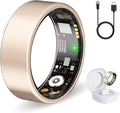 Smart Ring Health Tracker for Women & Men, Fitness Ring with Heart Rate Blood Oxygen, Sleep monitor, Step Tracker, IP68 Waterproof Compatible with iOS & Android, No Subscription Fee (Rose Gold, 11) by Unknown
