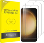 JETech Screen Protector for Samsung Galaxy S23 5G 6.1-Inch, Tempered Glass Film, Fingerprint ID Compatible, HD Clear, 3-Pack by JETech
