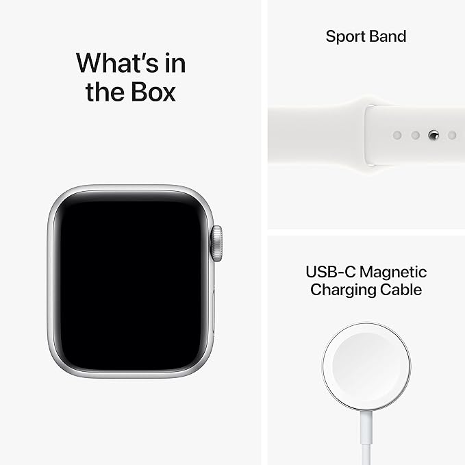 Apple Watch SE (2nd Gen) (GPS, 40mm) - Silver Aluminum Case with White Sport Band, S/M (Renewed) - Image 6