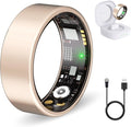 Smart Ring for Women Men Fitness Ring with Sleep Tracker, Blood Oxygen, Heart Rate, Step Tracker, IP68 Waterproof Health Ring for iOS & Android,No Subscription Fee (Rose Gold, 7#) by Nyweey