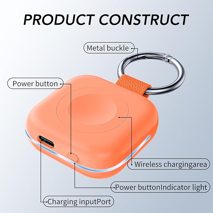 HUOTO Power Bank for Apple Watch 10,1200mAh Battery Pack Magnetic iWatch Charger Portable Travel Quick Wireless Charging with Built in Cable for Apple Watch 11/10/9/Ultra2/8/Ultra/7/6/Se/5/4/3/2/1 - Image 3
