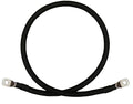 8 AWG 8 Gauge Single Black 18 inches w/ 5/16" + 3/8" Lugs Pure Copper Battery Inverter Cables for Solar, RV, Auto, Marine Car, Boat by WindyNation