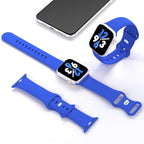 Sport Band Compatible with Apple Watch 38mm 40mm 41mm 42mm 44mm 45mm 46mm 49mm, Replacement Soft Silicone Strap Wristbands for iWatch Series 11/10/9/8/7/6/5/4/3/2/1 Ultra SE Women Men, Klein Blue - Image 2