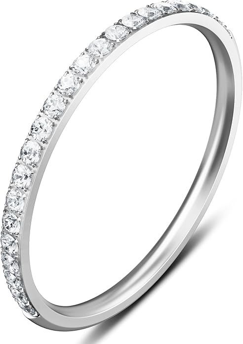ZOOROO 2-Pack 14K Gold Plated Stacking Rings for Oura Ring Gen 4/Oura Ring Gen 3, Cubic Zirconia Simulated Diamond Oura Stack Rings for Women - Image 2