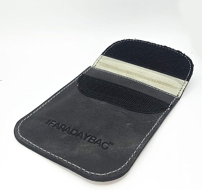 Faraday Key Fob Protector - Real Leather Premium Signal Blocking Pouches - RFID Blocking Car Key Security Shield - Image 5
