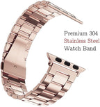 Compatible with Apple Watch Ultra 3/2/1 Band and Case, Stainless Steel Metal Chain with TPU Cover, Smart-Watch Link Bracelet Strap for men, Wrist-Band for i-Watch Ultra, 49mm, Rose-Gold - Image 4