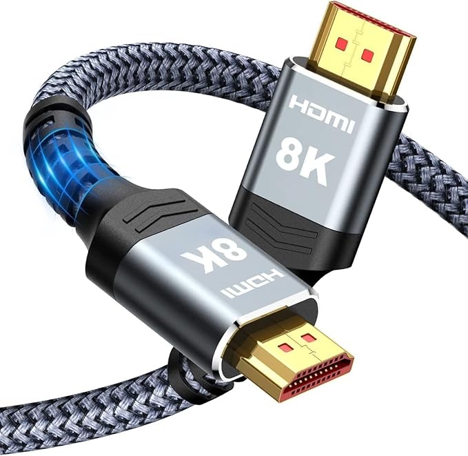 Highwings Extra Short 8K HDMI Cable 1.72ft Total Length, 1.36ft Cable Length, Ultra High Speed HDMI Braided Cord-4K@120Hz, 8K@60Hz,eARC, Compatible for PS5,Monitor,PC and More by Highwings