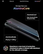 Spigen AluminaCore Tempered Glass Screen Protector [Glas.tR EZ Fit - Privacy] designed for iPhone Air [2 Pack] 9H+ Hardness, Aluminum-Enhanced Durability - Image 3