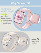 Sport Silicone Band Compatible with Apple Watch Bands 40mm 38mm 41mm 44mm 45mm 42mm 49mm Women Men,Soft Wristband Waterproof Replacement Sport Strap for iWatch Bands Series 9 8 7 6 5 4 3 2 1 SE Ultra - Image 3