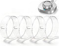 4 Pack Upgraded Ring Covers Compatible with Oura Ring Gen 4/Gen 3, TPU Anti-Scratch Protector Accessories for Oura Ring Cover Jacket for Women Men, Size 9 (Not for Oura Ring 4 Ceramic) by Hexasider