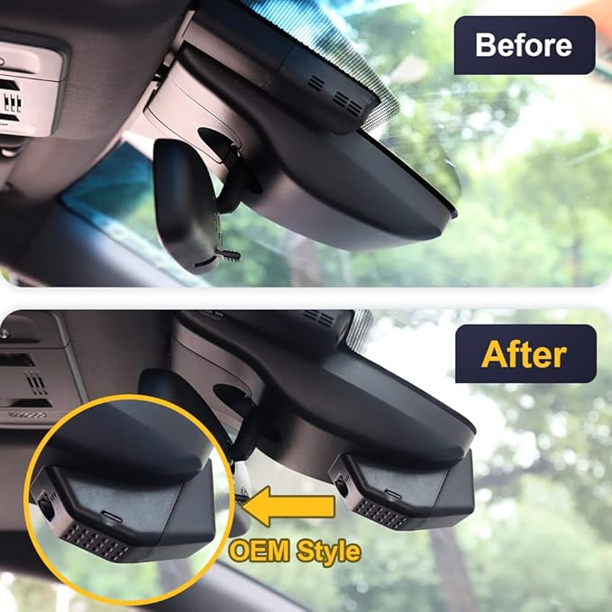 Fitcamx 2K Front and Rear Dash Cam Suitable for Toyota C-HR 2021 2022 2023 LE Limited XLE (Model B), Integrated OEM Look, Dual 1440P+1080P Video WiFi, Loop Recording, G-Sensor, Easy to Set, 64GB Card - Image 4