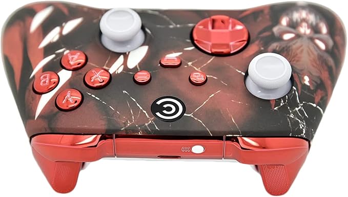 Custom Controllerzz Designer Series Custom Wireless Controller for Xbox Series X/S, Xbox One, & PC - Multiple Designs Available (Red Demon W/Red Chrome Inserts) - Image 3