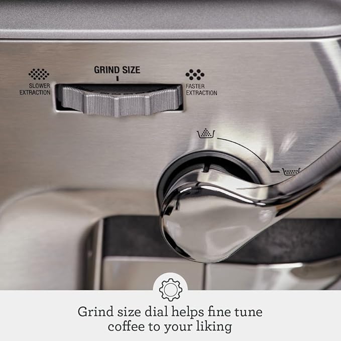 Breville Barista Express Impress Espresso Machine BES876DBL, Damson Blue - Image 5