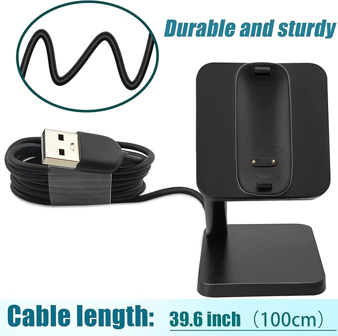 RUKUHOT Magnetic Charger Dock Compatible with Fitbit Inspire 3 Health & Fitness Tracker,Nightstand Charging Station with 3.3ft USB Charger Cord Fit for Fitbit Inspire 3 - Image 4