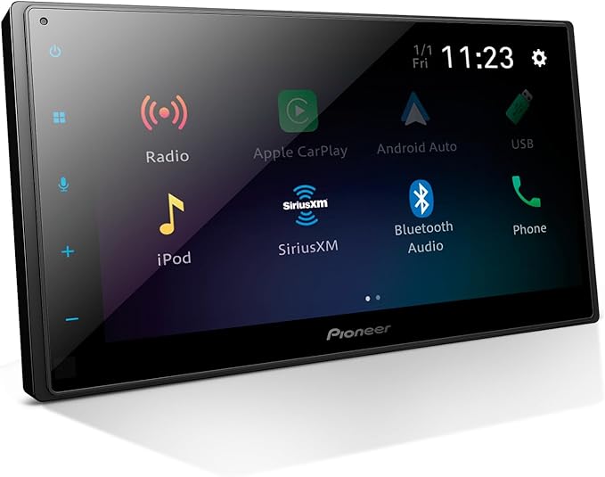 Pioneer DMH-1800NEX 6.8" Double-Din Digital Multimedia Receiver - Built in Bluetooth, Wired Apple CarPlay and Android Auto, Touchscreen, Rear Camera Input by Pioneer