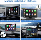 Wireless Carplay Screen for Car: CarPlay & Android Auto Portable Car Play Screen with 4K Dash Cam, 1080P Backup Camera, GPS Navigation/Mirror Link/AirPlay/Voice Control/Bluetooth - 9 Inch - Image 5