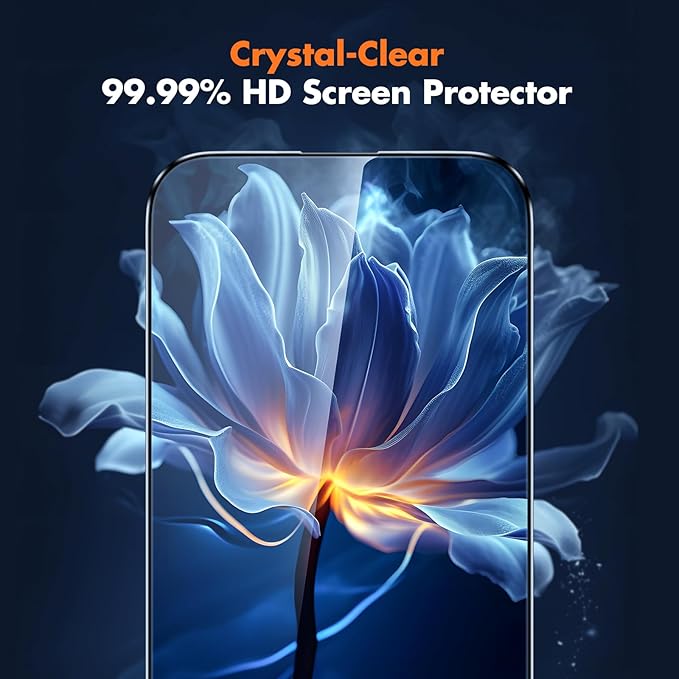 UNBREAKcable for iPhone 16 Pro Max Screen Protector, 3-Pack Full Coverage Tempered Glass [Military Grade Shatterproof][9H Hardness][Easy Installation Frame][Bubble Free] for iPhone 16 Pro Max 6.9" - Image 7