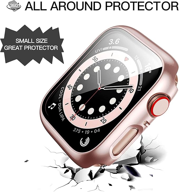 6 Pack Case for Apple Watch SE 3 (2025)/SE 2/SE/Series 6/5/4 44mm with Tempered Glass Screen Protector, Hard PC Ultra-Thin Scratch Resistant Protective Cover for iWatch 44mm Accessories - Image 4