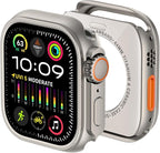 amBand 3 in 1 Metal Case Compatible with Apple Watch Series 6/5/4 SE 3/SE 2/SE 44mm, W1 Rugged Bumper Protector [Turning into Ultra 3/2/1 Upgrade] with Watch Crown + Back Cover, Natural Titanium by amBand