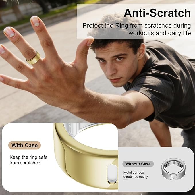 4 Pack Cover Compatible with Oura Ring Gen 4/Oura Ring Gen 3 Horizon/3 Heritage, Charging Derectly, Anti-Scratch TPU Protector for Women Men Working Out Gym-Size 7 - Image 3