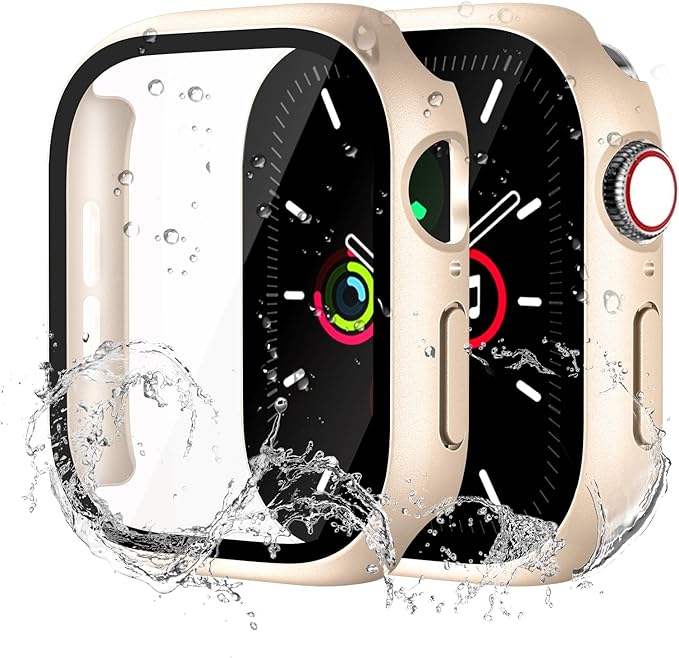 Waterproof Case for Apple Watch Series 10 Series 11 46mm Built-in Tempered Glass Screen Protector,[Slim Guard PC Bumper] [Touch Sensitive] Full Protective Face Cover Compatible iWatch Accessories by idudu
