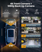 Largest 11.5"Wireless CarPlay Screen for Car,Portable A-pple Car Play & Android Auto,HD Touchscreen with 4K Dash Cam,Backup Camera,Bluetooth, Navigation,Voice Control,GPS,Mirror Link, for All Vehicles - Image 4