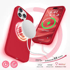 GolbinBox Magnetic for iPhone 16 Pro Max Case, Compatible with MagSafe, [Soft Anti-Scratch Microfiber Lining], Liquid Silicone Shockproof Protective Phone Case for iPhone 16 Pro Max, Red - Image 3