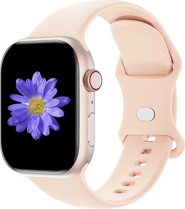Sport Bands Compatible with Apple Watch 42mm 44mm 45mm 46mm 41mm 38mm 40mm 49mm for Women Men, Soft Silicone Strap for iWatch Wristband Series Ultra SE 11 10 9 8 7 6 5 4 3 2 1 by Cindgress